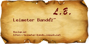 Leimeter Bandó névjegykártya